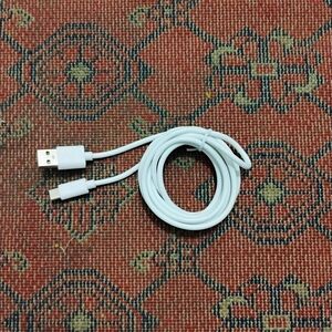 White USB to USB-C Charging Cable